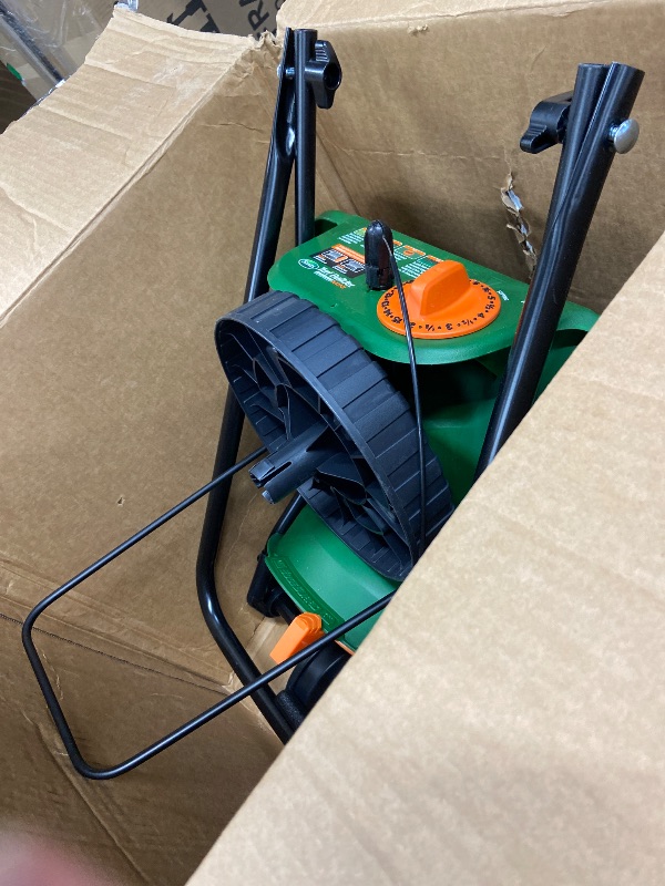 Photo 1 of **MISSING WHEEL***Scotts Turf Builder EdgeGuard Mini Broadcast Spreader - Spreads Grass Seed, Fertilizer and Salt - Holds up to 5,000 sq. ft. of Scotts Grass Seed or Fertilizer Products