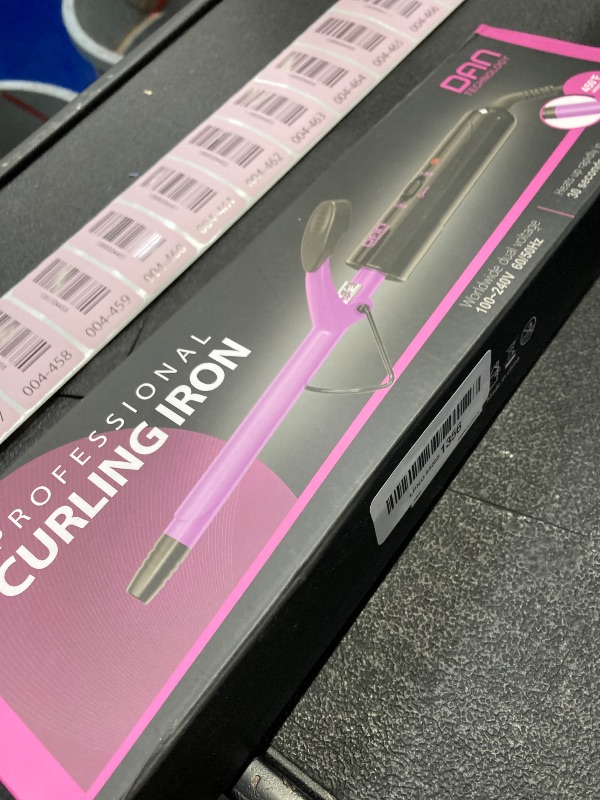 Photo 1 of 1/2 Inch Small Curling Iron for Short Hair, Dual Voltage Small Curling Wand with 2 Heat Settings 430°F & 450°F for Tight Curls, Pink