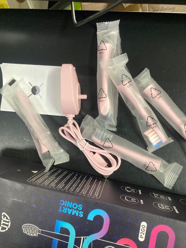 Photo 1 of ***MISSING PIECES -SELLING AS PARTS ONLY*** JTF Sonic Electric Toothbrush for Adults: 5 Modes with Smart Timer for Deep Cleaning & Whitening, 2 Brush Head Types for Sensitive Teeth, Gums & Braces, Travel-Friendly Case and Wireless Charging Base