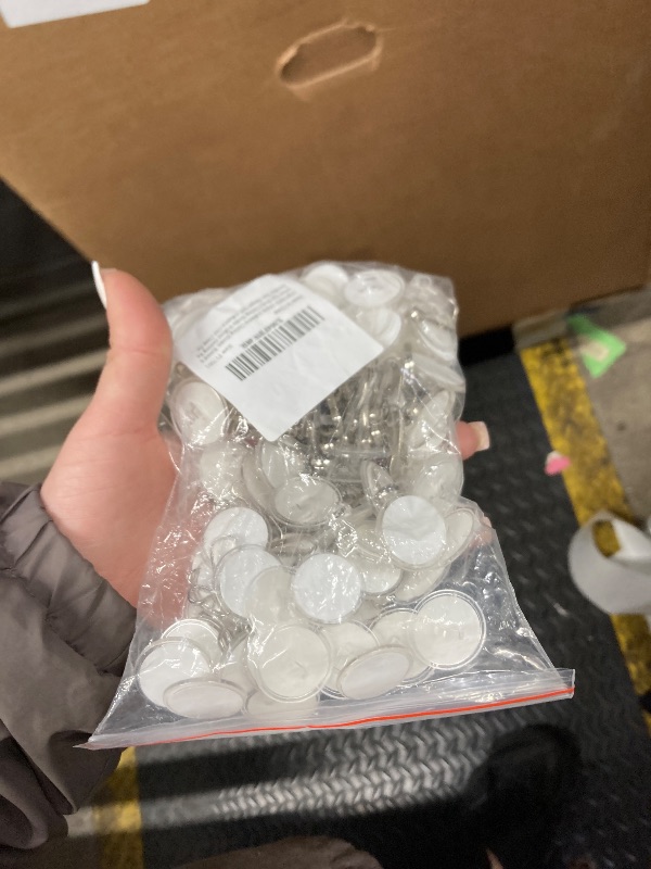 Photo 1 of 100pcs Self-Adhesive Ceiling Hooks, Round Suction Cup Sticky Ceiling Discs Without Drilling Removable Wall Hanger Ceil Clasp for Hanging Festival Wedding Birthday Decorations Christmas Party Decor