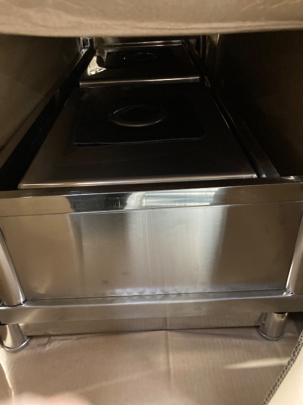 Photo 1 of **Damaged**GGW 2-Compartment Commercial Sink, Stainless Steel Utility Sink with Pull-out Faucet, Free Standing Double Bowl Kitchen Sink for Restaurant, Garage, Shop, Cafe, Outoor, 21.7"D x 47.2"W x 37"H