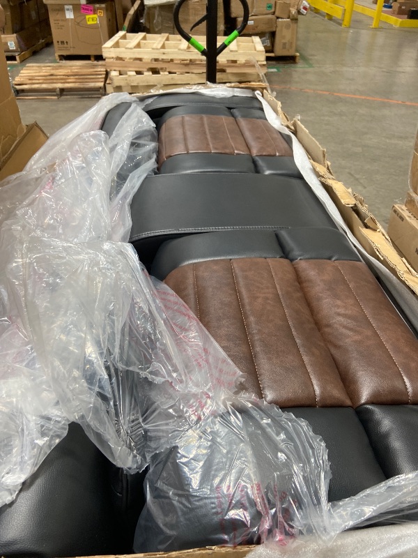 Photo 1 of ***MISSING PIECES -SELLING AS PART ONLY*** Seatcraft Valore Zero-Gravity HeatZero Italian Leather Home Theater Seating, Heat & Massage, Power Headrest, Power Lumbar, Row of 2 Loveseat, Black ***BOX RIPPED/TORN***