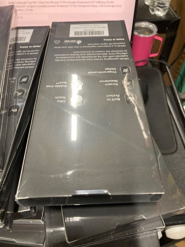 Photo 1 of ***FACTORY SEALED***DMJN Unbreak Top 9H+ Glass for iPhone 17 Pro Screen Protector(13FT Military Grade Shatterproof, Longest Durable) Screen Protector 17 Pro Tempered Glass, Full Coverage,Easy Installation, 2 Pack***FACTORY SEALED***