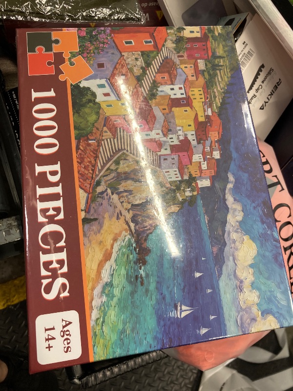 Photo 1 of ***FACTORY SEALED***Lucky Puzzles – Cinque Terre in Color – 1000 Piece Jigsaw Puzzle for Adults | Beautiful Italian Coastal Artwork Puzzle | Premium Puzzles for Adults 1000 Pieces | Eco-Friendly Materials***FACTORY SEALED***