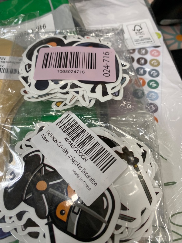 Photo 1 of 100 Pieces Cute Ninja Stickers for Teen Adults, Waterproof Vinyl Gifts for Laptop, Water Bottle,Phone, Luggage, Birthday Party Supplies Decoration
