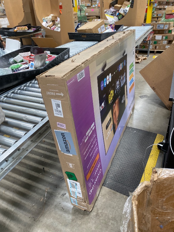 Photo 1 of ***Screen is damaged when powered on***Samsung 70-Inch Class Crystal UHD U8000F 4K Smart TV (2025 Model) Endless Free Content, Crystal Processor 4K, Metal Stream Design, Knox Security, Alexa Built-in