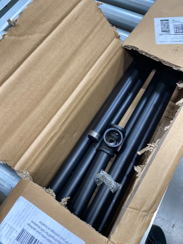 Photo 1 of ***MISSING PIECES -SELLING AS PARTS ONLY*** ZGZR Industrial Pipe Clothing Rack Heavy Duty Double Closet Rod Clothes Rack, Clothing Rods for Hanging Clothes, Wall Mounted Clothes Garment Rack Closet System 90in Black