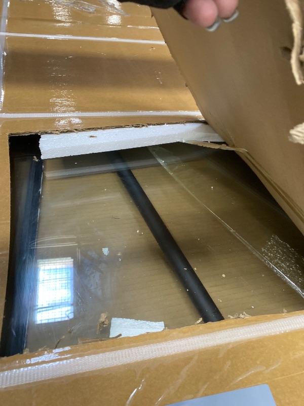 View 2 of ***MISSING PARTS -NO REMOTE -SELLING AS PARTS ONLY**KPUY Tub Shower Door, 55-60" W x 60" H Frameless Sliding Bathtub Door, 1/4" (6mm) Thick Tempered Clear Glass with Explosion-Proof Film Nano Coating, Stainless Steel Frame, Matte Black