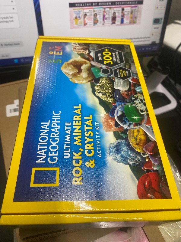 Photo 1 of ***Missing papers to find stones***National Geographic Rock Collection Box for Kids – 300+ Piece Gemstones and Crystals Set Includes Geodes and Real Crystals, Rocks and Minerals, Science Kit for Kids, A Geology Gift for Boys and Girls***Missing papers to