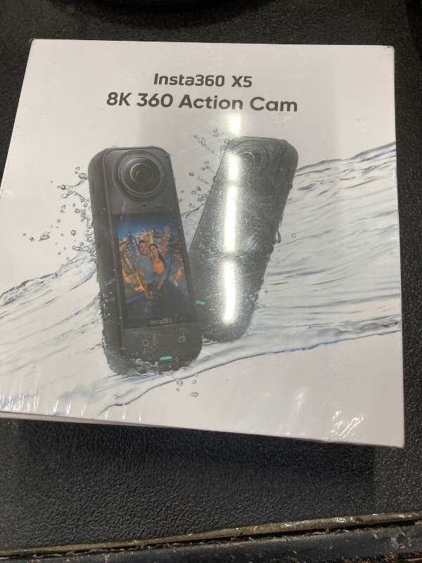 Photo 1 of ++CLOSED BY FACTORY+++Insta360 X5 - Waterproof 8K 360° Action Camera, Leading Low Light, Invisible Selfie Stick Effect, Rugged and Replaceable Lens, 3-Hour Battery, Built-in Wind Guard, Stabilization, Triple AI Chip Design