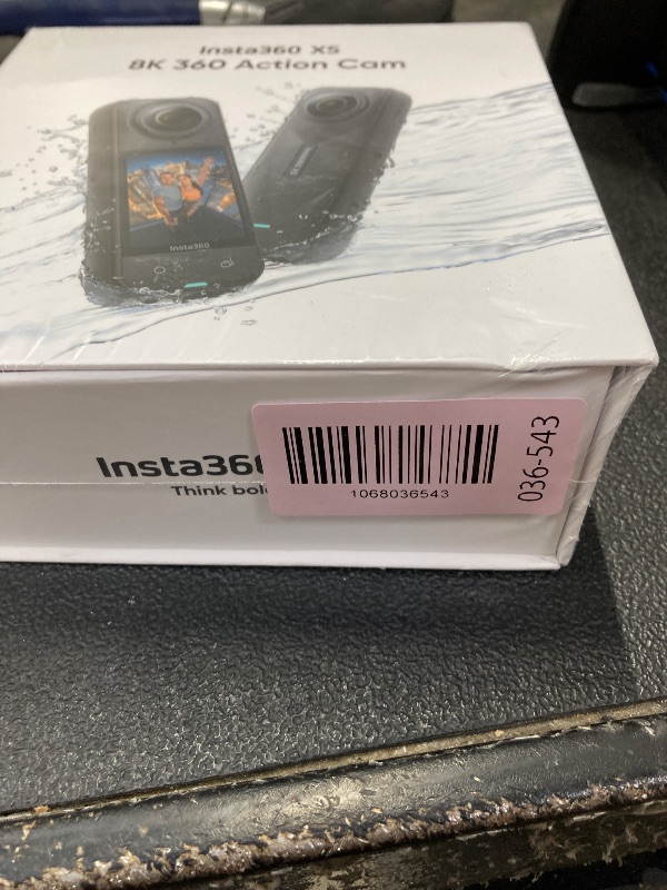 Photo 1 of ++CLOSED BY FACTORY+++Insta360 X5 - Waterproof 8K 360° Action Camera, Leading Low Light, Invisible Selfie Stick Effect, Rugged and Replaceable Lens, 3-Hour Battery, Built-in Wind Guard, Stabilization, Triple AI Chip Design