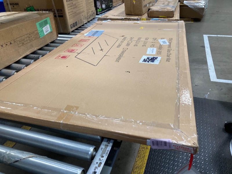 Photo 1 of [Tempered Glass] 30" x 55" Glass Chair Mat, 1/5" Thick Office Chair Mat for Carpet or Hardwood Floor, Heavy Duty Hard Chair Mats with Round Corner and Polished Edge, Carpeted Floor Protector