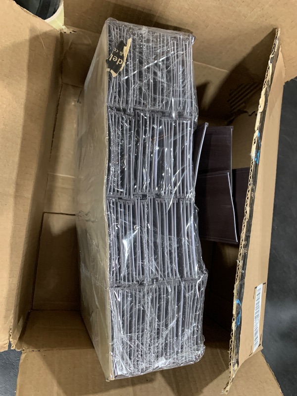 Photo 1 of 100 Pieces Magnetic Label Holders with Magnets Magnetic Data Card Holders with Clear Plastic Protectors for Metal Shelf, Whiteboard (3 x 8 Inch)