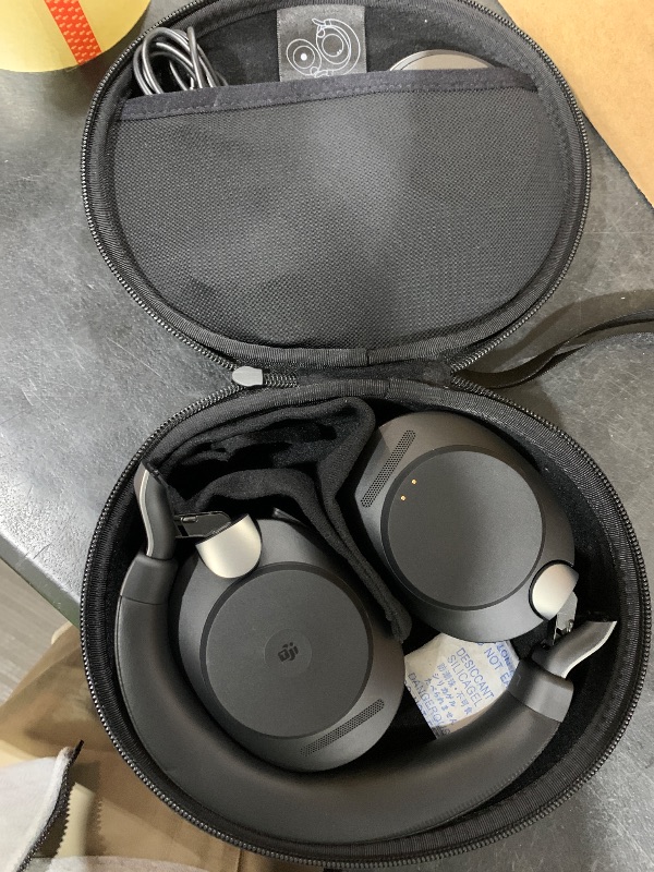 Photo 1 of Jabra Evolve2 85 Wireless PC Headset – Noise Cancelling MS Certified Stereo Headphones with Long-Lasting Battery – USB-A Dongle, Charging Stand – Black