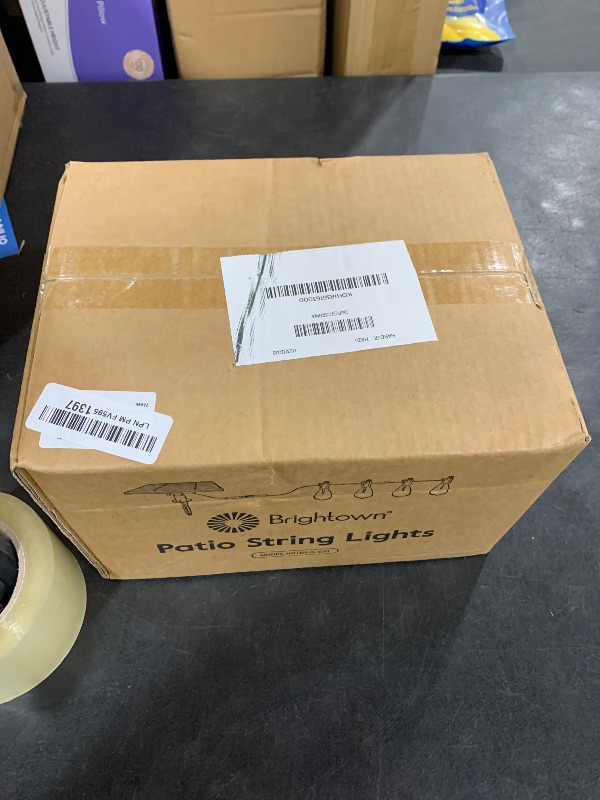 Photo 1 of Brightown 100FT Solar String Lights Outdoor Waterproof with Remote, 31+2 LED Shatterproof Bulbs, Dimmable & Timable, 3 Light Modes - Commercial Grade Patio Lights for Garden Backyard Party Decor