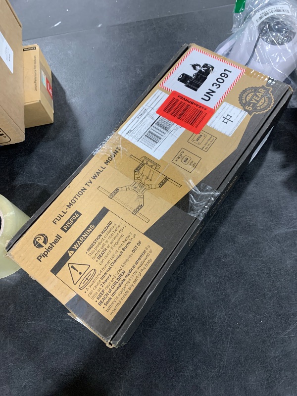 Photo 1 of Pipishell Full Motion TV Wall Mount with LED Light for Echo Show 21/15 and 13?–43? TVs up to 44 lbs, Max VESA 200 x 200mm, Backlit TV Mount with Music Sync, Rotation Swivel Extension Tilt, PISF06B