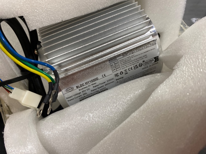 Photo 1 of High Speed Brushless DC Motor Kits 2000W 60V Electric Gokart Motor 4250RPM Rated Mid Motors with Controller Pedal Throttle for E-Scooter Dirt Bike Motorcycle