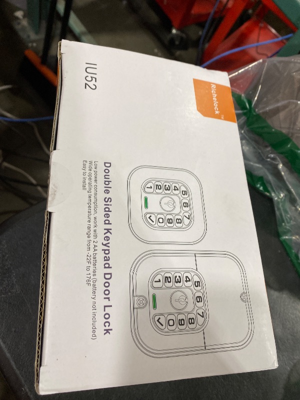 Photo 1 of Richelock IU52 Double-Sided Keypad Door Lock, All-Weather, Fully Waterproof Keyless Entry with Dual-Sided Programmable Codes, Same Key Both Sides for Outdoor, Indoor, Gate & Fence