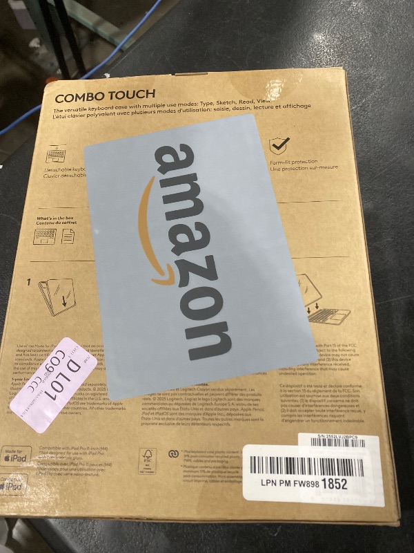Photo 1 of Logitech Combo Touch iPad Pro 11-inch (M4 & M5)(2024 & 2025) Keyboard Case - Detachable Backlit Keyboard with Kickstand, Comfortable Typing, USB Connectivity, Multi-use Mode - Midnight Black