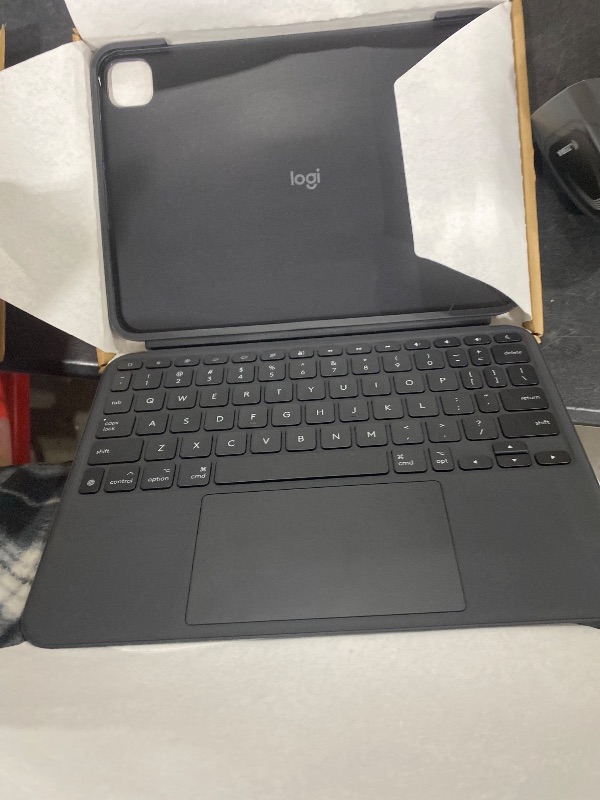 Photo 1 of Logitech Combo Touch iPad Pro 11-inch (M4 & M5)(2024 & 2025) Keyboard Case - Detachable Backlit Keyboard with Kickstand, Comfortable Typing, USB Connectivity, Multi-use Mode - Midnight Black