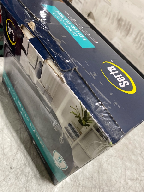 Photo 1 of Serta Heated Blanket, Electric Queen Size Blanket, Soft, Warm, Fuzzy Heating Blanket Queen for Office, Couch, 1-12 hr Auto Shut Off Timer, 10 Lv Heat Setting, ETL Certified, Queen 84" x 90" Ivory