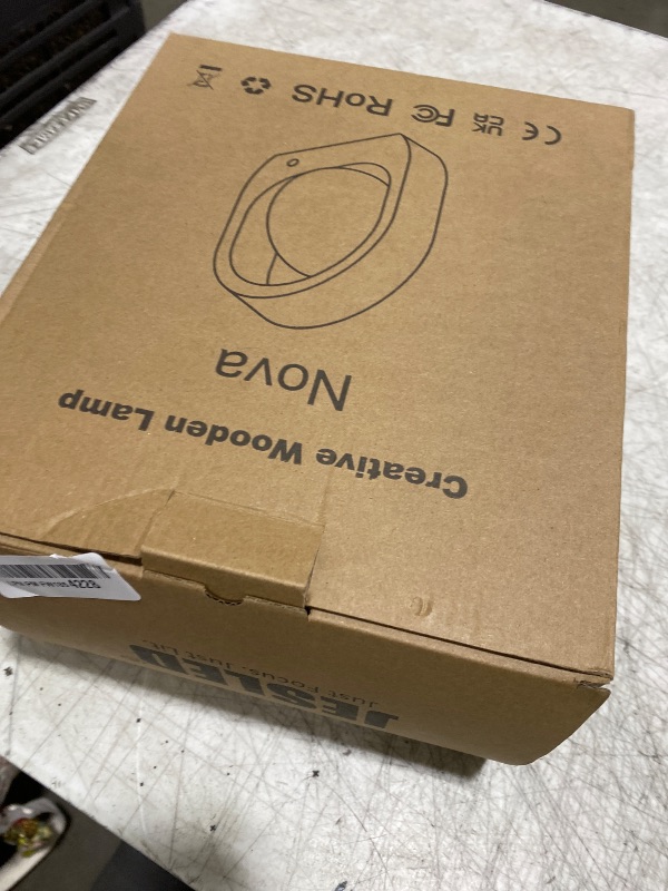 Photo 1 of JESLED 8in Small Table Lamp, Recharge Touch Control 3-Color Dimmable Bedside Lamp, Small Table Lamp with Wooden Mid-Century Modern lamp