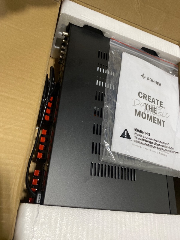Photo 1 of Donner Stereo Receivers, Premium 1000W Peak Power 6 Channel Audio Amplifier with Bluetooth 5.3, USB, FM, 2 Mic-in, Echo, RCA, Optical/Coaxial Input for Home, Karaoke, Theater Speakers, MAMP6