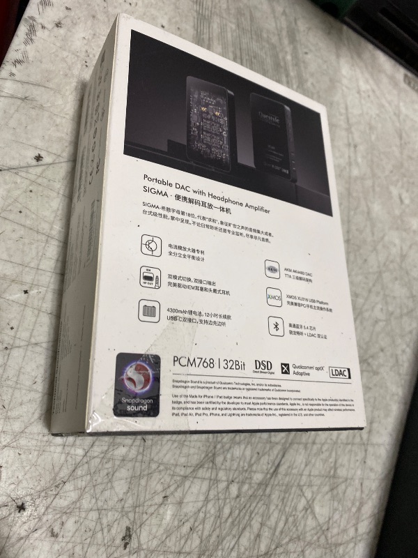 Photo 1 of Questyle Sigma Bluetooth Headphone Amplifier Portable Rechargeable DAC [MFi Certified] Bluetooth 5.4 Receiver with Dual Outputs High Resolution PCM768/DSD512 USB Amps for Smartphones/PC/Laptop