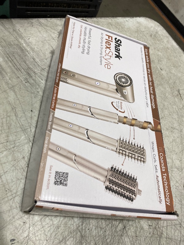 Photo 1 of Shark FlexStyle Air Styling & Drying System, Powerful Hair Dryer Brush & Multi-Styler with Auto-Wrap Curlers, Paddle Brush, Oval Brush, Concentrator Attachment, Stone, HD430