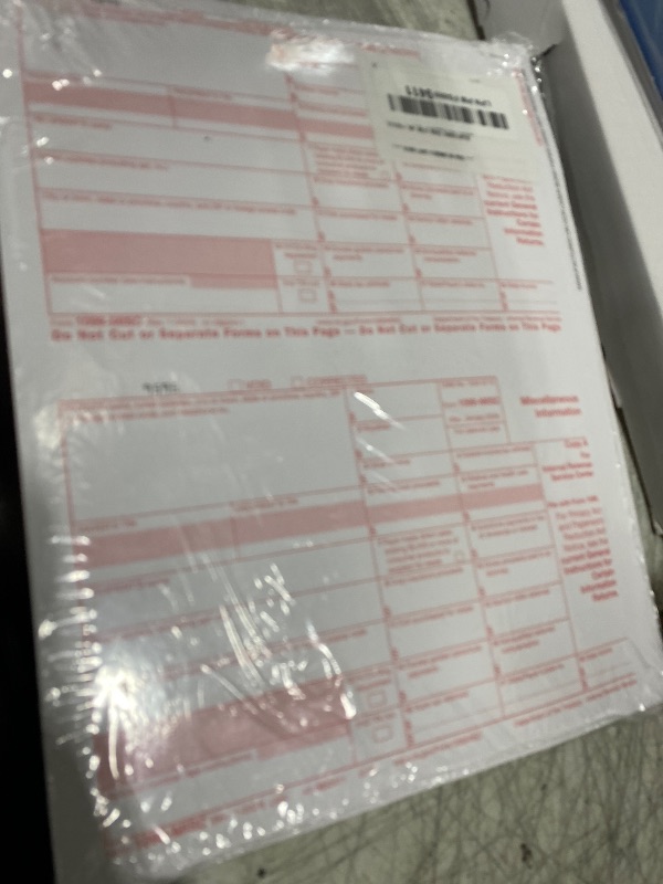 Photo 1 of 1099 MISC Forms 2025, 3 Part Tax Forms Kit, 50 Vendor Kit of Laser Forms, Compatible with QuickBooks and Accounting Software, 50 Self Seal Envelopes Included