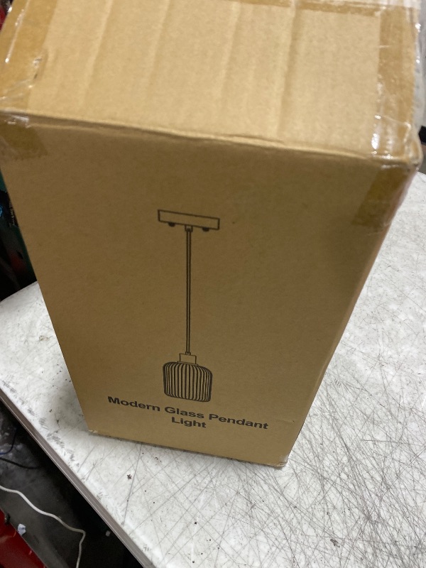 Photo 1 of 1 Pack Pendant Lights with Vintage Green Ribbed Glass Lampshade, Adjustable Brushed Gold Pendant Lights Fixtures for Kitchen Island Lighting Sink, Dining & Living Room Hallway (Bulbs Not Included)