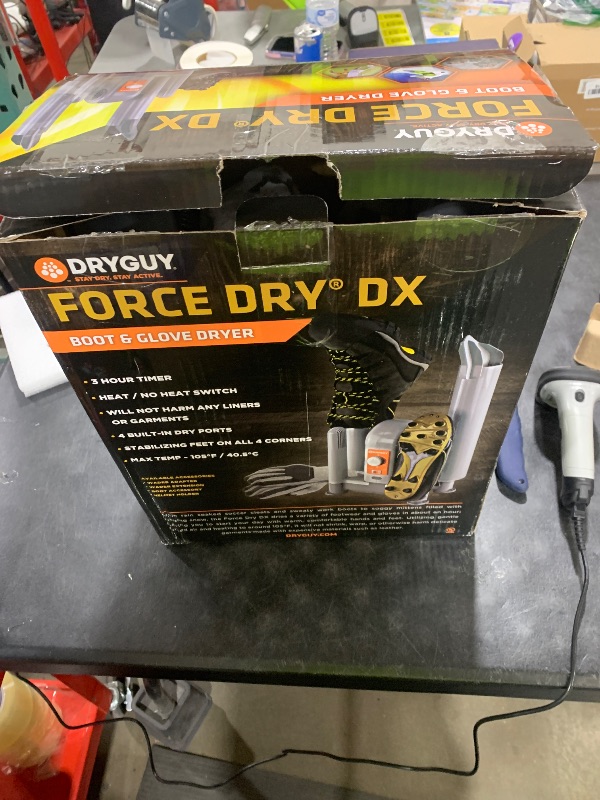 Photo 1 of DryGuy Shoe, Boot, Garment & Gear Electric Dryer, Quick Drying for Ski, Work, Sports Equipment – Energy Efficient, Odor Eliminating Design, Home or Garage Use,4 Port, Heat + Fan (Dry time: 1-3hrs)