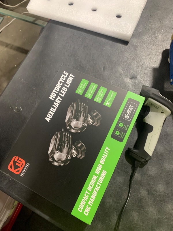 Photo 1 of Motorcycle Auxiliary LED Light Driving Spotlights White/Amber Fog Lights with Mount Brackets Wire Harness Waterproof Offroad Work Lights Compatible with Motorcycle J-eep Car Truck 60W Driving Lamps