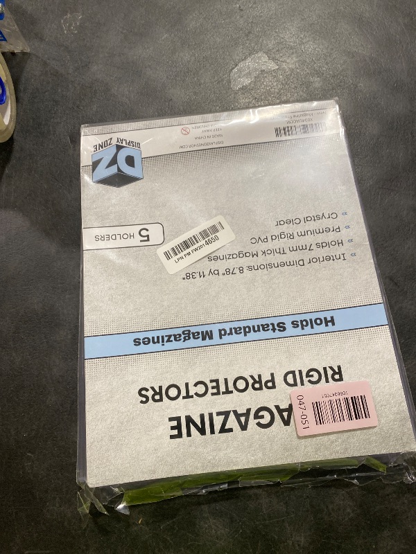 Photo 1 of (5 Count) Display Zone 9x11.5 Magazine Topload Holder - Premium Crystal Clear PVC Protectors - 7mm Thick Plastic Display Sleeves - Archival Top Loaders for Standard Magazine Collectors