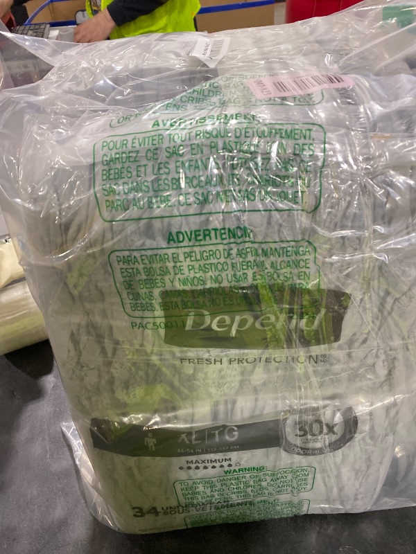 Photo 1 of Depend Fresh Protection Adult Diapers, Incontinence Underwear for Men, Disposable, Maximum, Extra-Large, Grey, 68 Count (2 Packs of 34), Packaging May Vary