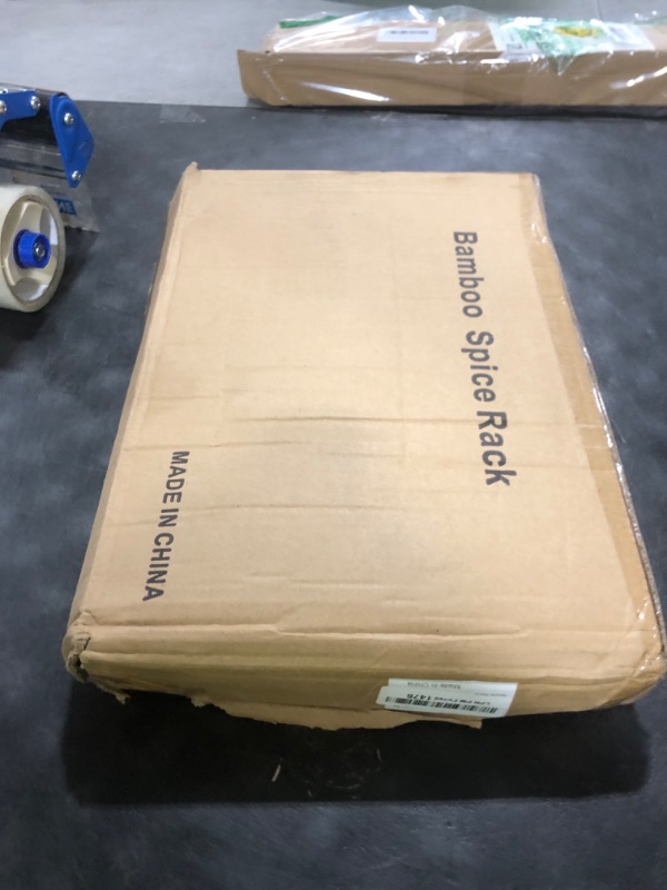 Photo 1 of Thalomely 3 Tier Bamboo Spice Rack, Spice Rack Organizer, Seasoning Jars Rack Shelf Spice Organizer for Kitchen Counter or Wall Mounting, Spice Storage Holder with handles, Jars Not Included,Natural