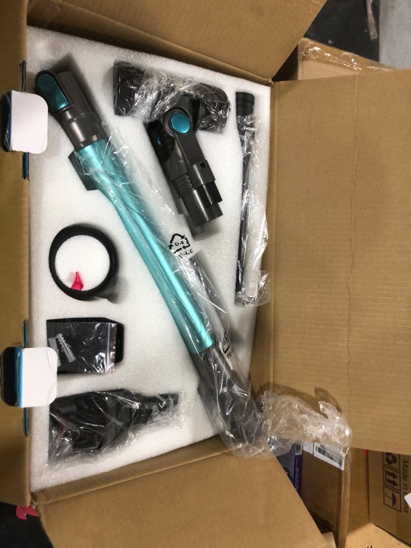 Photo 1 of DEVOAC Cordless Vacuum Cleaner, Ultra-Lightweight Stick Vacuum, 2200mAh Battery Up to 40mins Runtime, 6 in 1 Powerful Handheld Vacuum for Home Hard Floor Carpet Pet Hair (Purple)