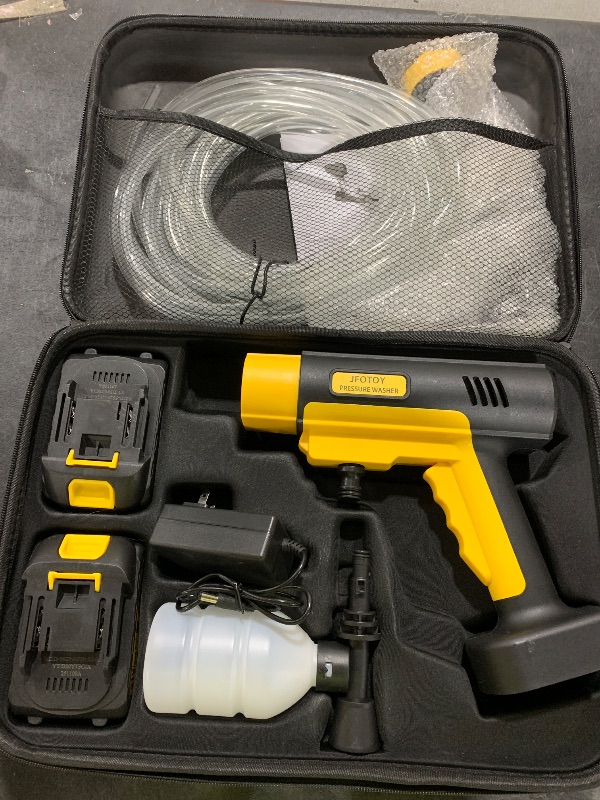 Photo 1 of Portable Cordless Pressure Washer, 1200 PSI Portable Power Washer Can be Connected Directly to The Tap with 2 Battery, 6 in 1 Nozzle, 33FT Hose, for Car, Fence, Floor, Patio
