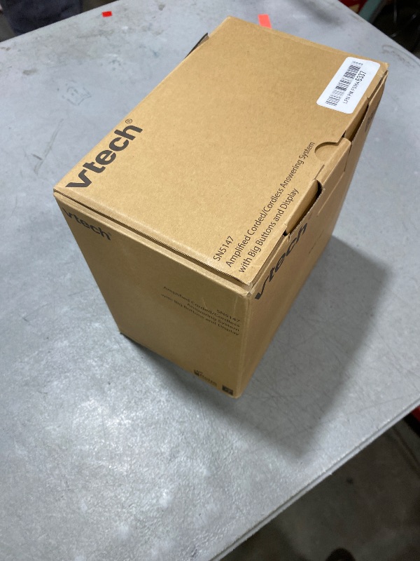 Photo 1 of VTech SN5147 Amplified Corded/Cordless Senior Phone with Answering Machine, Big Buttons, 90dB Extra-Loud Visual Ringer, 50dB Audio Assist, Call Blocker, White