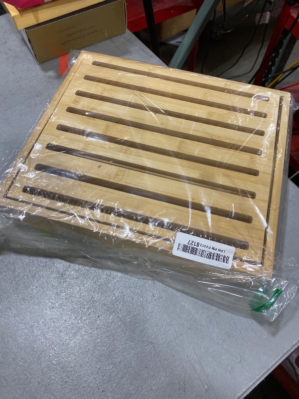 Photo 1 of 10.5" Bread Slicer for Sourdough - Bamboo Homemade Bread Cutter Guide with Crumb Tray - Baking Gifts for Valentine's Day