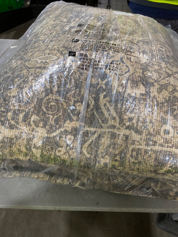 Photo 1 of PureCozy Vintage Area Rug 8x10 Brown Washable Living Room Large Carpet Non Slip Bedroom Indoor Office Low Pile Traditional Distressed Retro Accent Rug for Dining Room