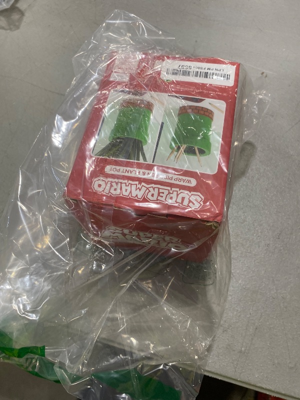 Photo 1 of Paladone Super Mario Warp Pipe Flower Pot and Pen Holder, Ceramic Planter or Pen Organizer, Officially Licensed Nintendo, 15 cm, Green