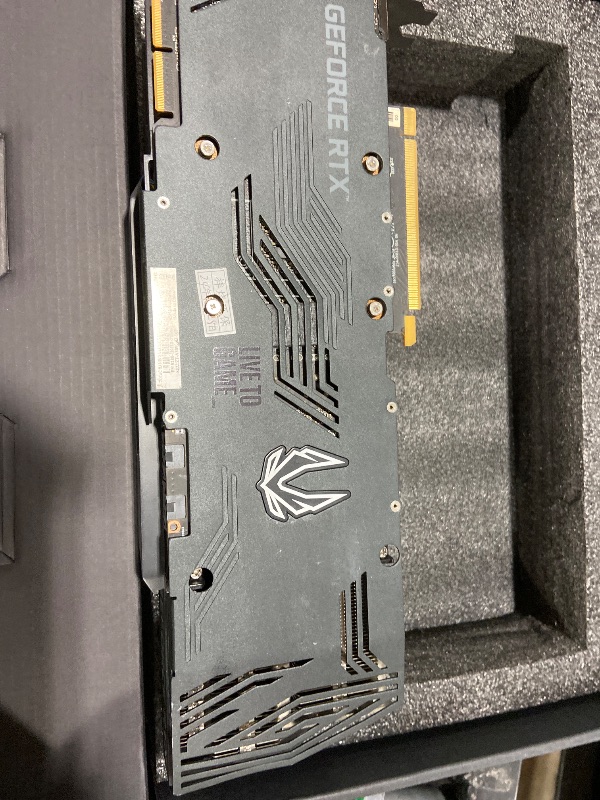 Photo 1 of NON FUNCTIONAL-- PARTS ONLY -------------ZOTAC Gaming GeForce RTX™ 3090 Trinity OC 24GB GDDR6X 384-bit 19.5 Gbps PCIE 4.0 Gaming Graphics Card, IceStorm 2.0 Advanced Cooling, Spectra 2.0 RGB Lighting, ZT-A30900J-10P