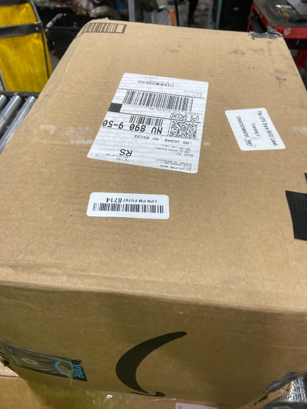 Photo 1 of Rolling TV Stand with Wheels and Mount & Fabric Drawer - Entertainment Center with Power Outlet and Small TV Stand for Bedroom, Living Room - 15" Rustic Brown