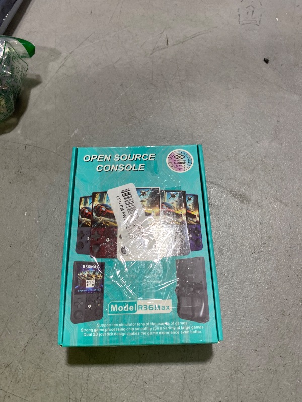 Photo 1 of ?R36MAX 4000mAh Portable Rechargeable Handheld Retro Game Console,Comfort Non-Slip Handheld Standing Retro Game Console with 64G TF Car,4.0-inch Screen,for Office,Blue