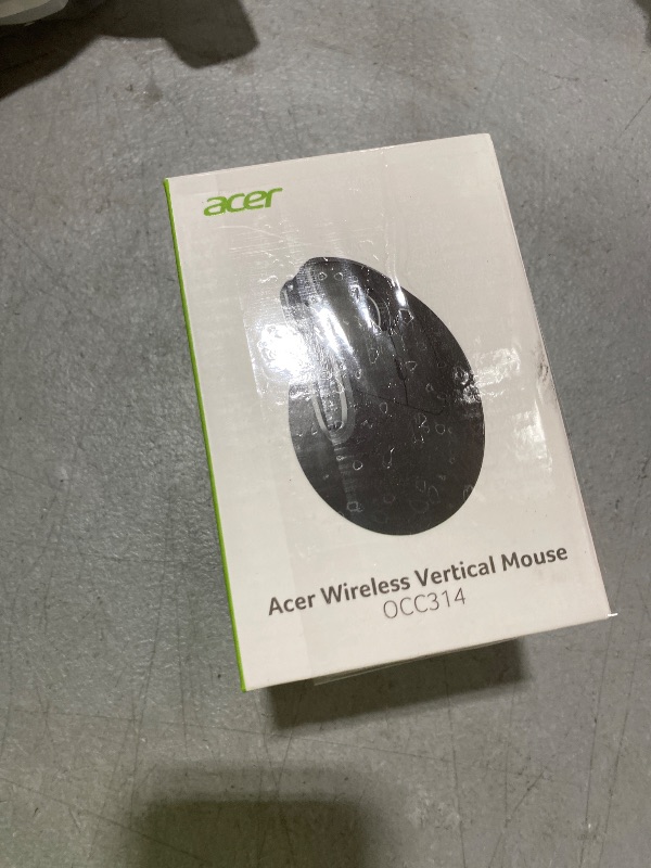 Photo 1 of acer Ergonomic Mouse Wireless, Vertical Computer Mouse for Office, Ergo Mice Rechargeable for Medium to Large Sized Hands, 2.4GHz USB Receiver, 800/1200/1600 DPI, 6 Buttons for Laptop, PC and Desktop