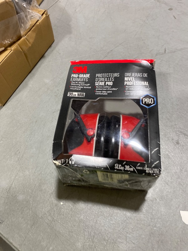 Photo 1 of 3M Pro-Grade Earmuff, Noise Reduction Rating (NRR) 30 dB, Lightweight & Adjustable Ear Muffs, Reduce Pressure Points For All-Day Comfort, Steel Wire Headband With Rubber Overmold Design (90565-4DC-PS)