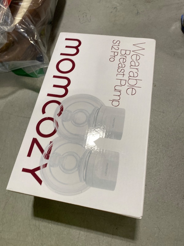 Photo 1 of Momcozy Hands-Free Breast Pump S12 Pro, Wearable & Portable Pump with Soft DoubleFit Flange, 3 Modes | 9 Levels Double Electric Pump, Smart Display, 24mm, 2 Pack, Cozy Grey sea (was sealed)