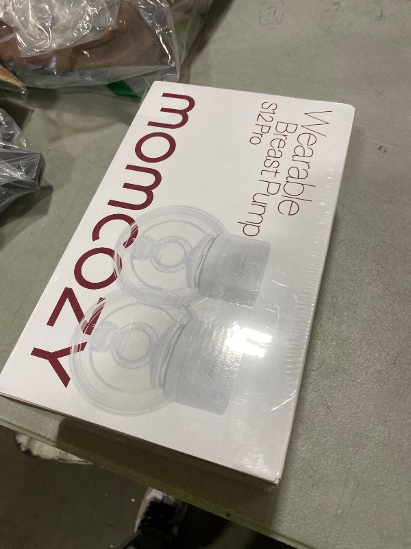 Photo 1 of Momcozy Hands-Free Breast Pump S12 Pro, Wearable & Portable Pump with Soft DoubleFit Flange, 3 Modes | 9 Levels Double Electric Pump, Smart Display, 24mm, 2 Pack, Cozy Grey sea (was sealed)