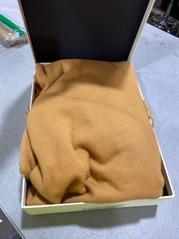 Photo 1 of CUDDLE DREAMS Premium Cashmere Throw Blanket with Fringe, Luxuriously Soft (Camel)